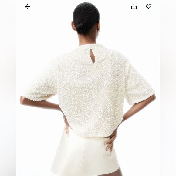 H&M cream sequin top - Picture 5 of 7